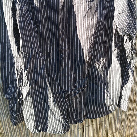 Sean John Men's Black White Striped Button Down - L - Original Fit - Picture 13 of 14